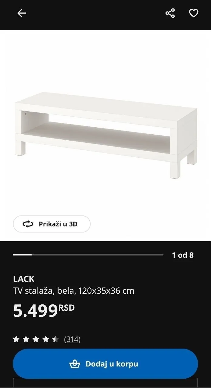 Тумба под телевизор IKEA Подбара Нови-Сад 1