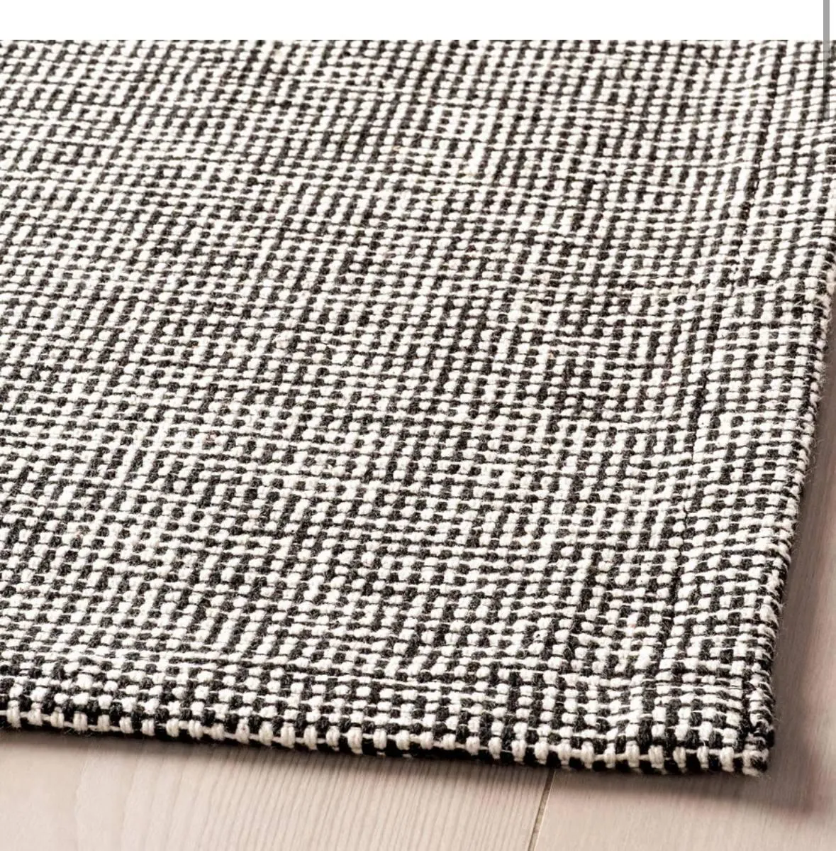 Ковёр IKEA TIPHEDE черно-белый 155х220 см 2