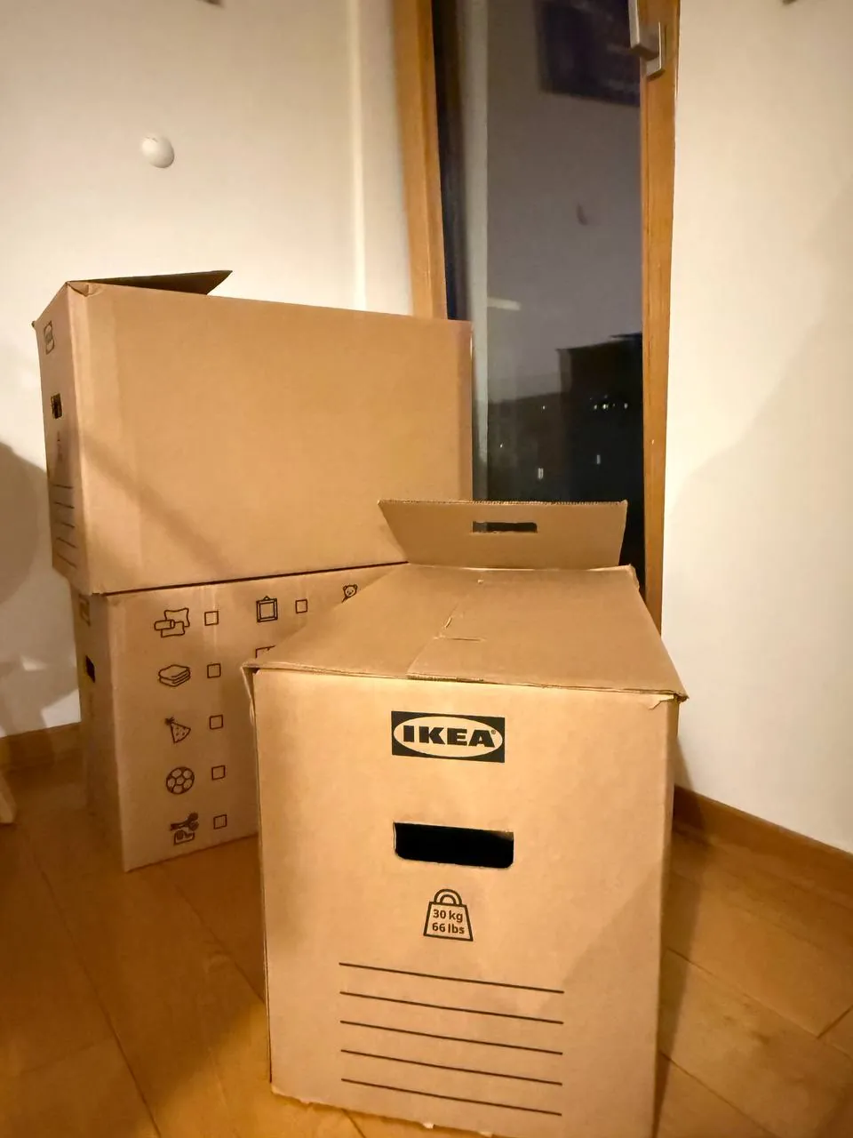 Коробки IKEA 80 л три штуки Белград 1