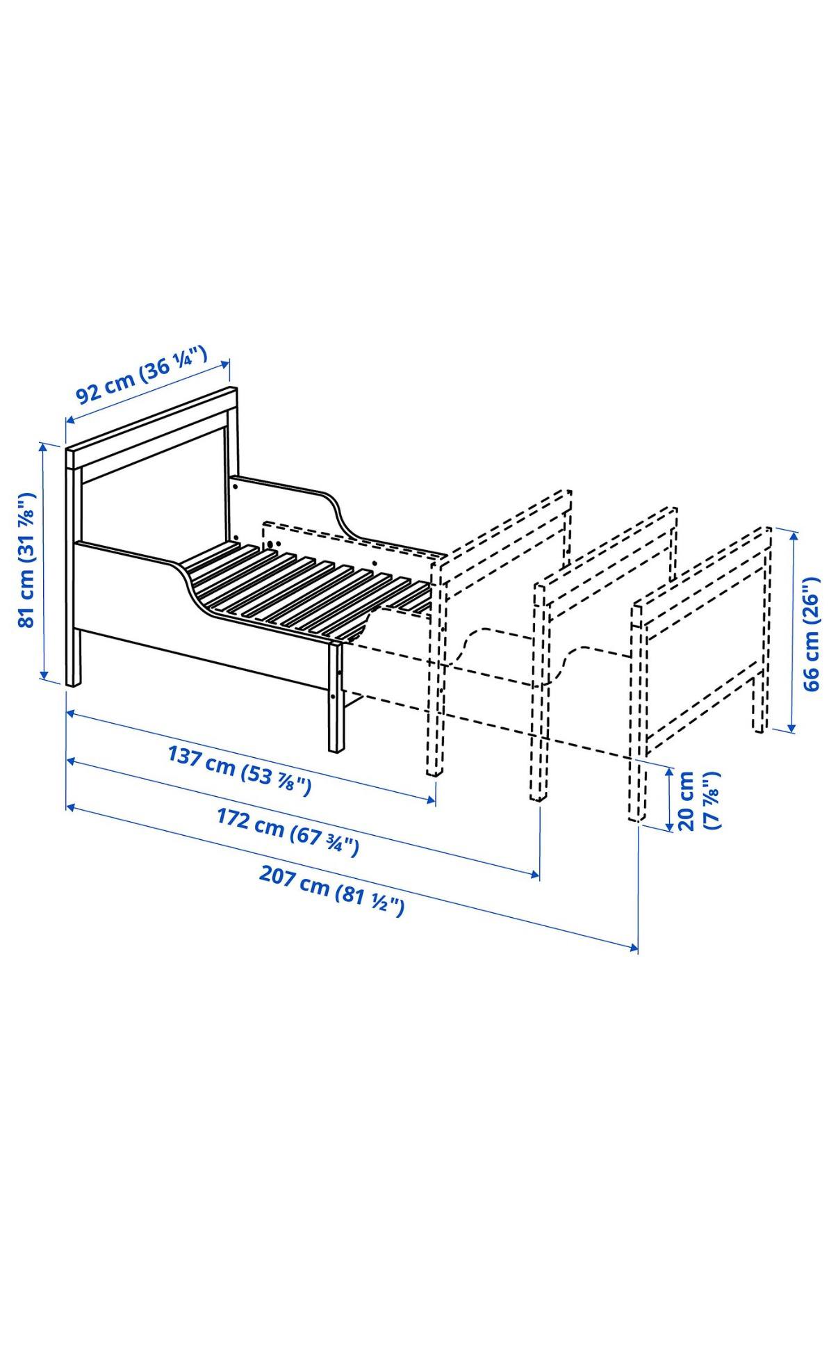 Детская раздвижная кровать IKEA SUNDVIK 3