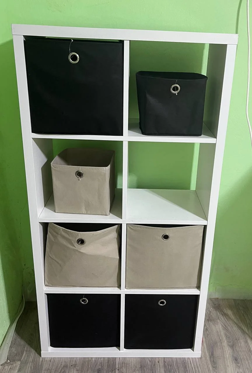 Стеллаж IKEA KALLAX с коробками 1