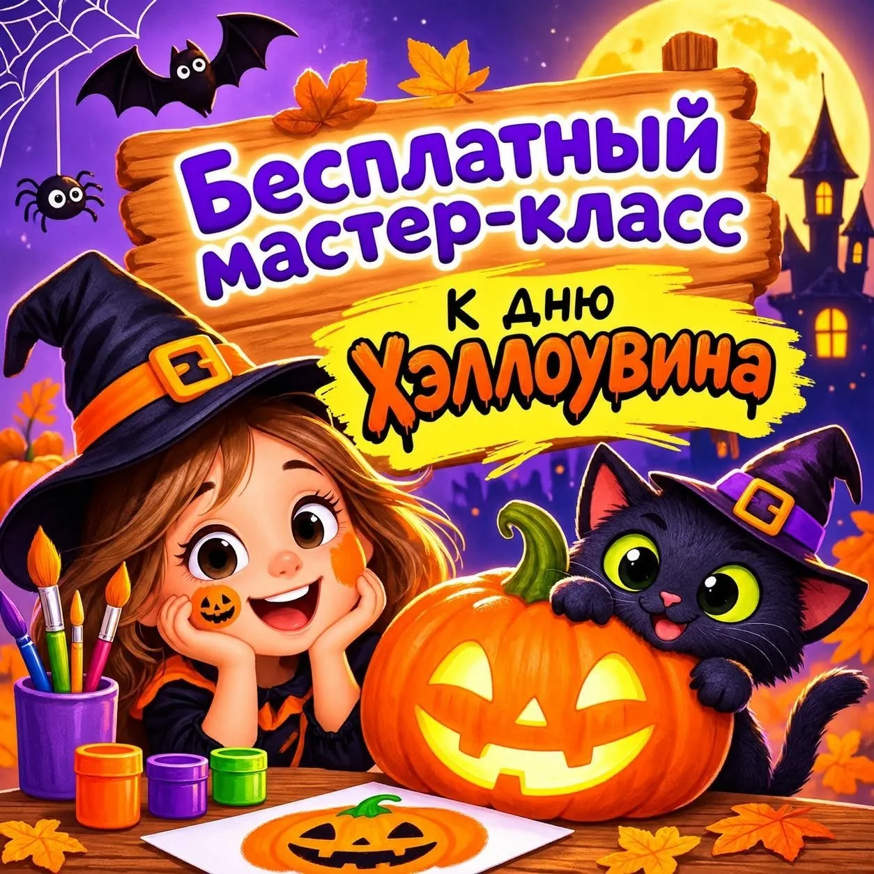 Мастер-класс по рисованию к Хэллоуину онлайн 1