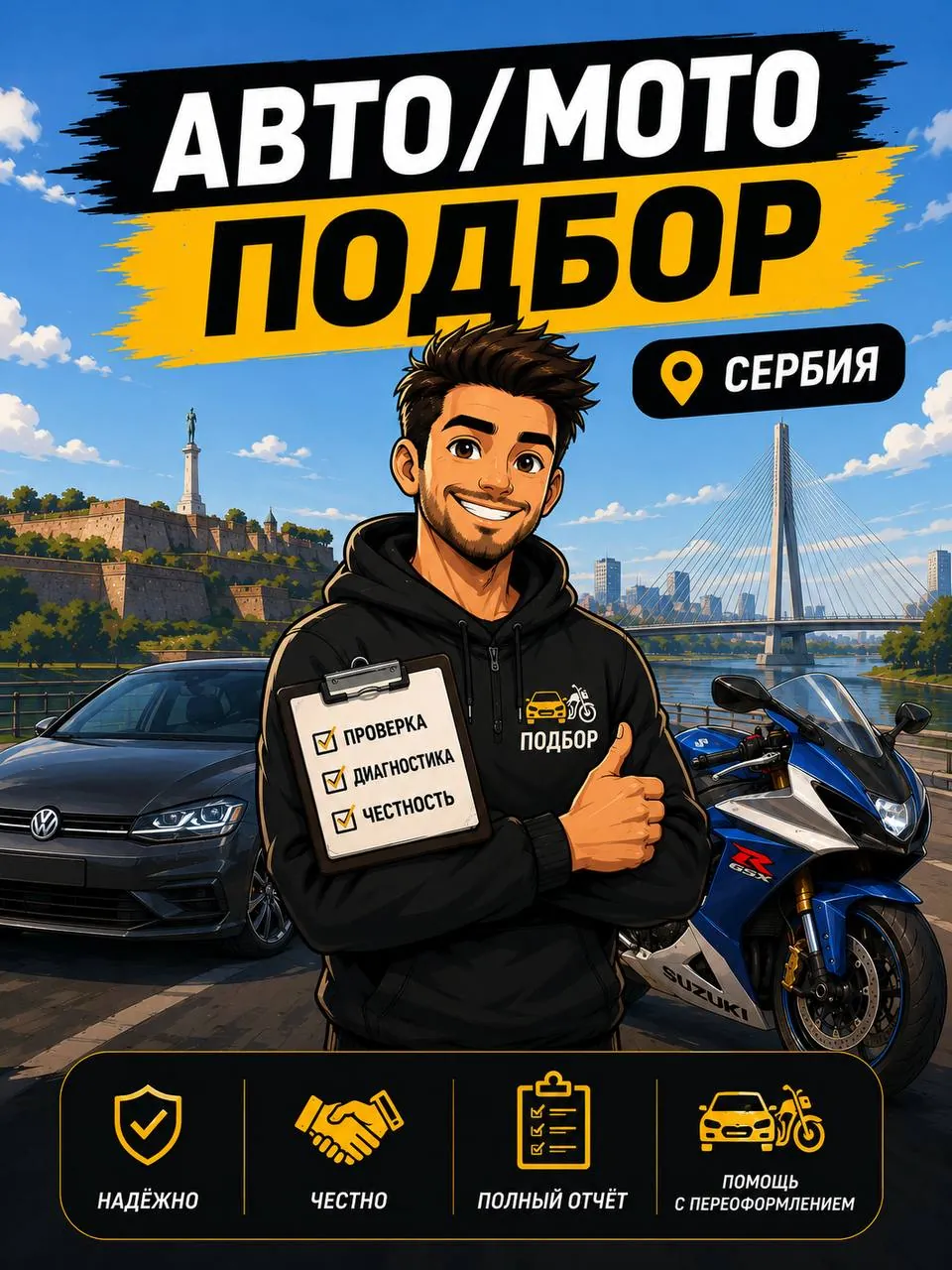 Осмотр и подбор автомобиля в Белграде 1