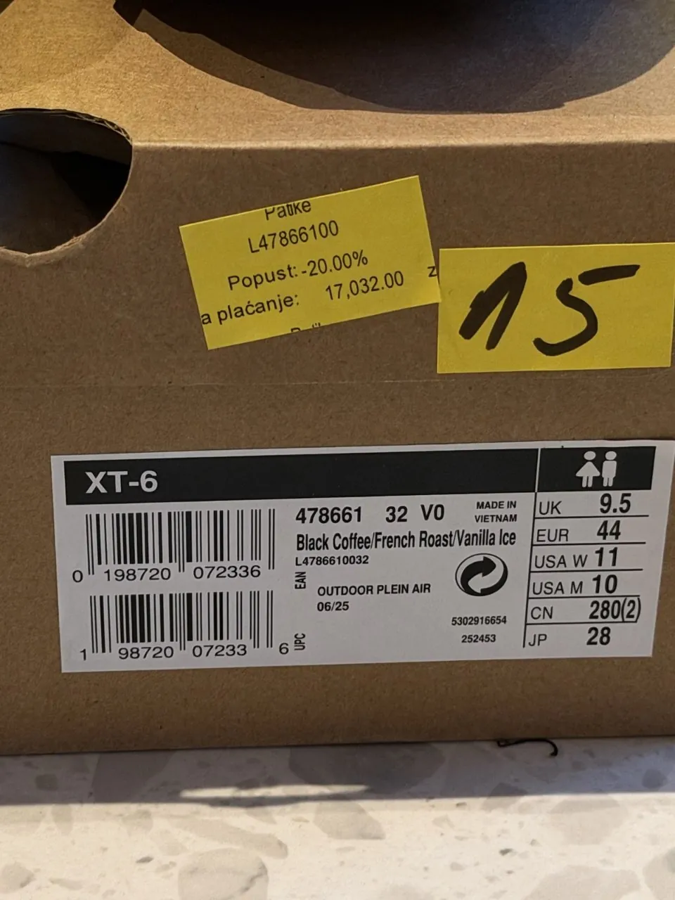Кроссовки Salomon XT-6 EU 44 влагозащита 3