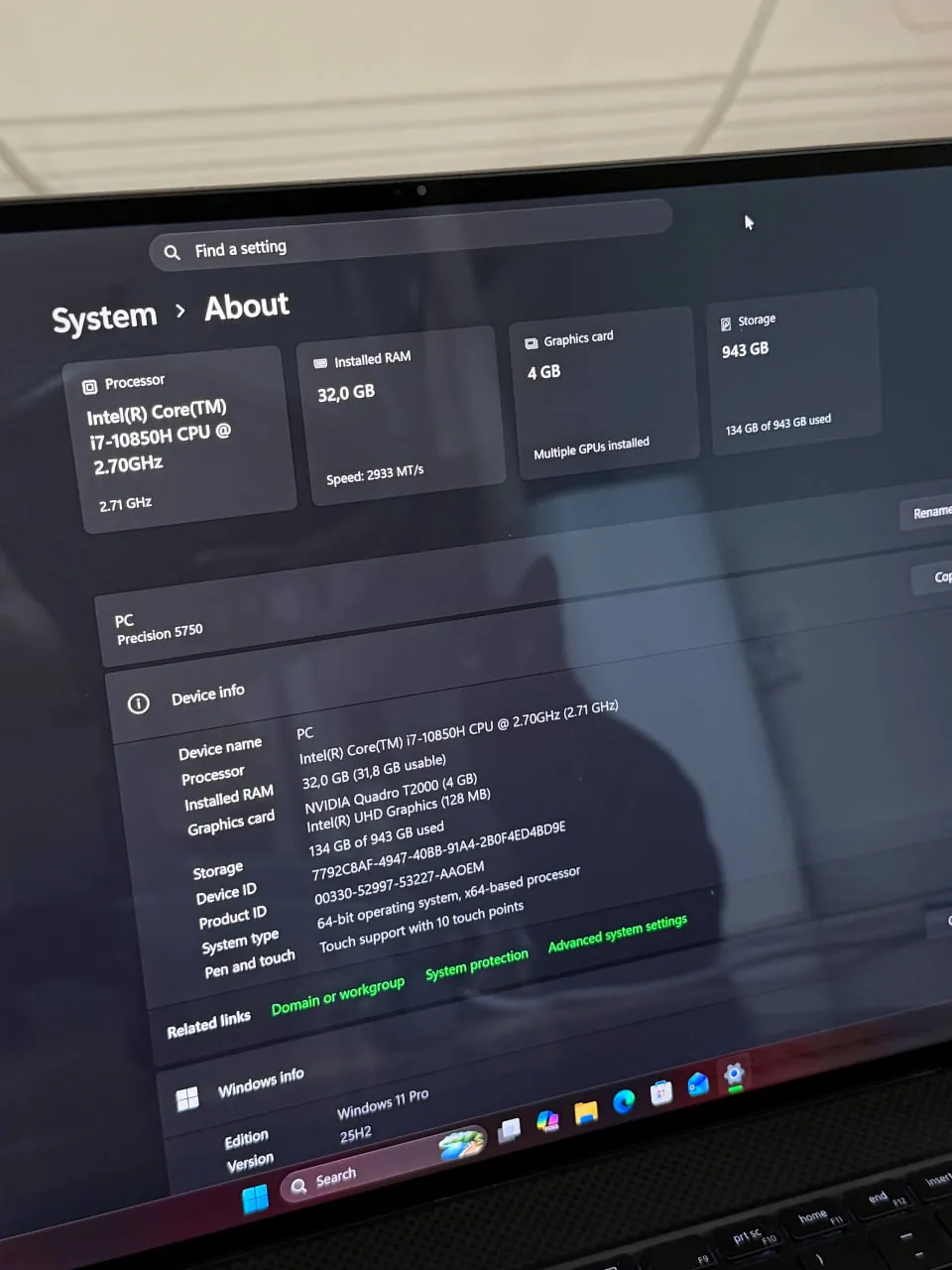 Ноутбук Dell Precision 5750 i7 32 ГБ Белград 2