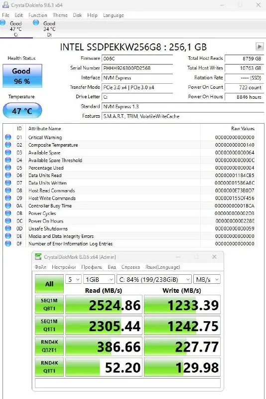 SSD Intel 760P 256 ГБ NVMe M.2 Белград 2