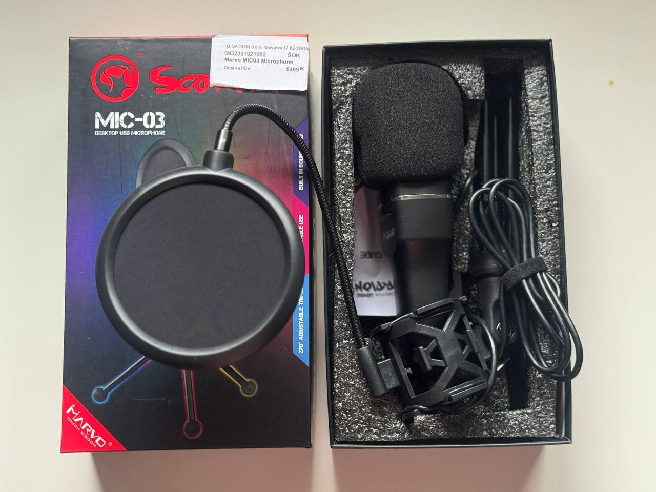 Микрофон Marvo MIC-03 USB 1