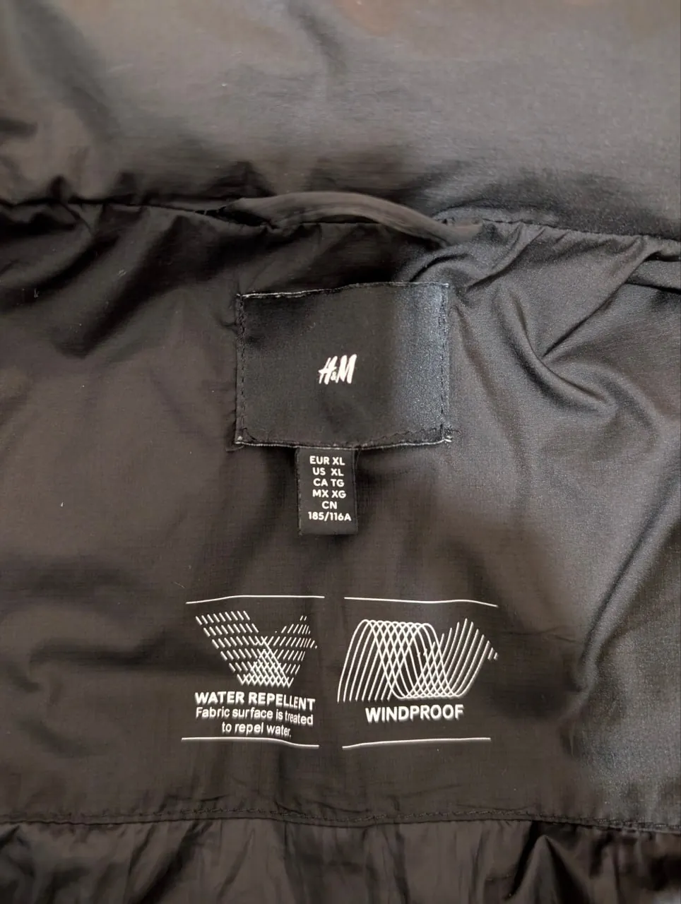 Зимняя куртка H&M с ветрозащитой XL 3