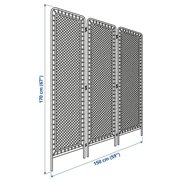 Ширма IKEA TOLKNING ротанг 150×170 см 1