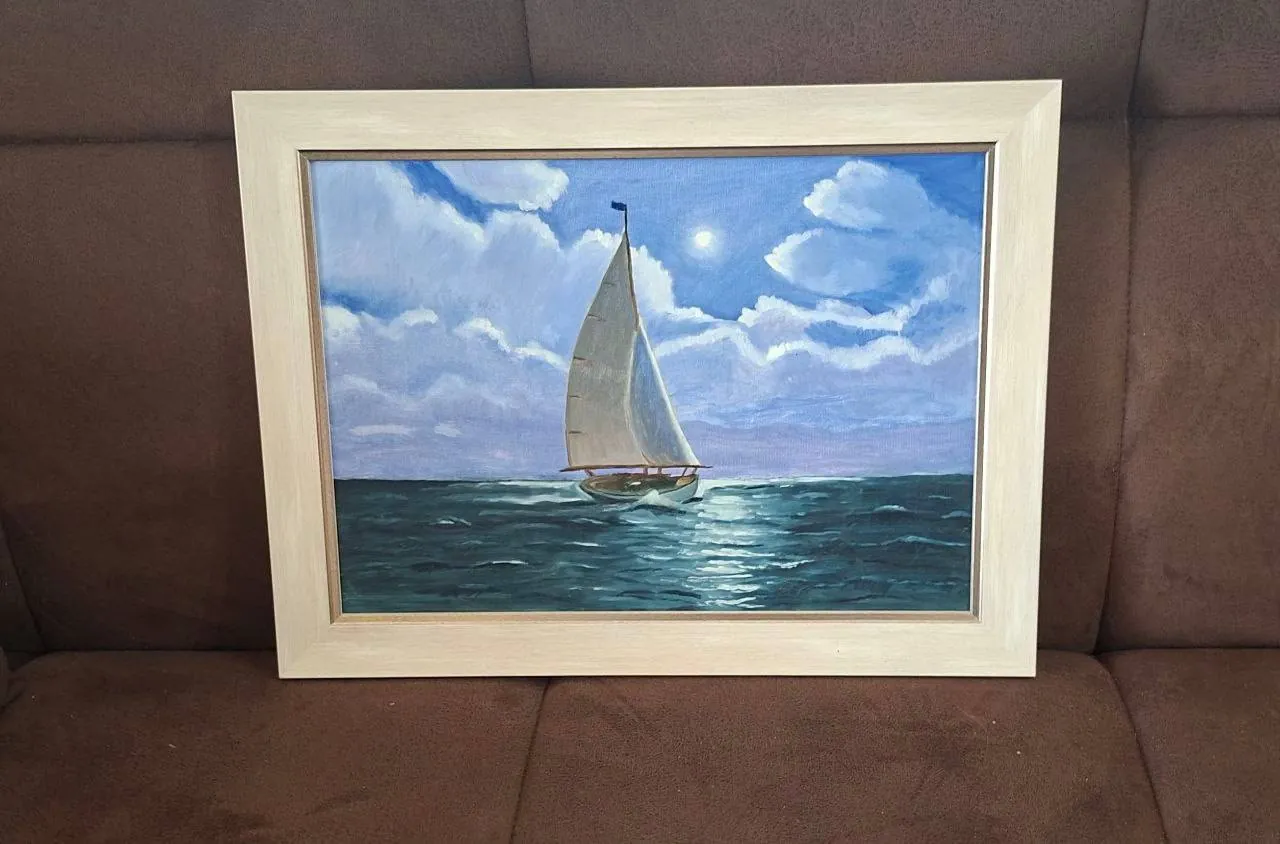 Картины маслом на холсте в деревянной рамке 35×25 3