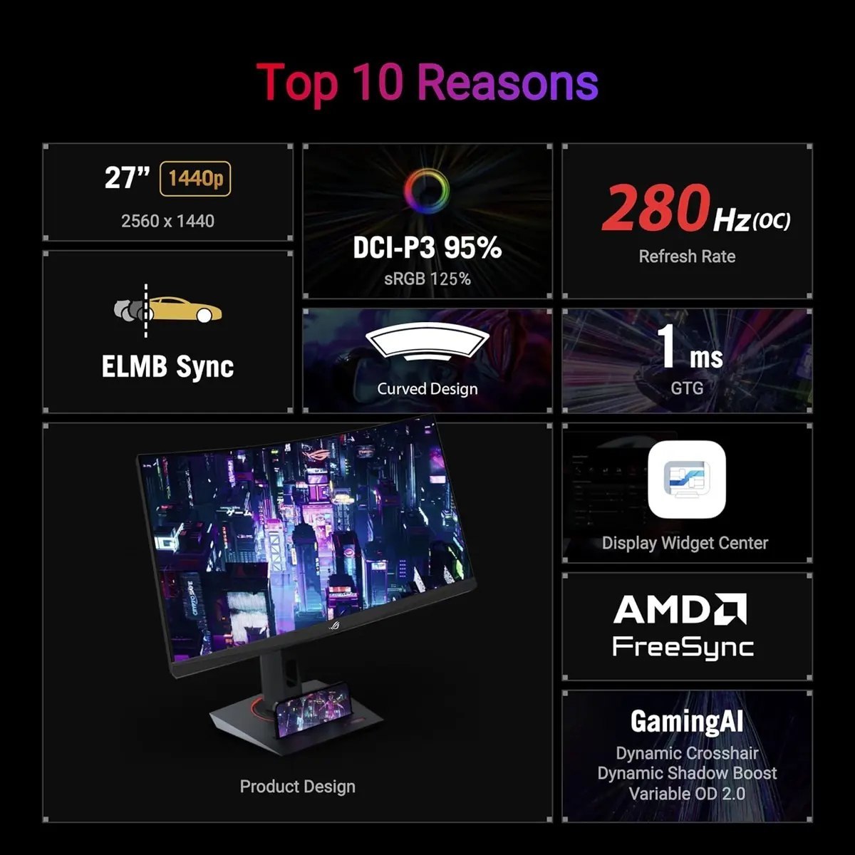 Монитор ASUS ROG Strix XG27WCMS 27 2
