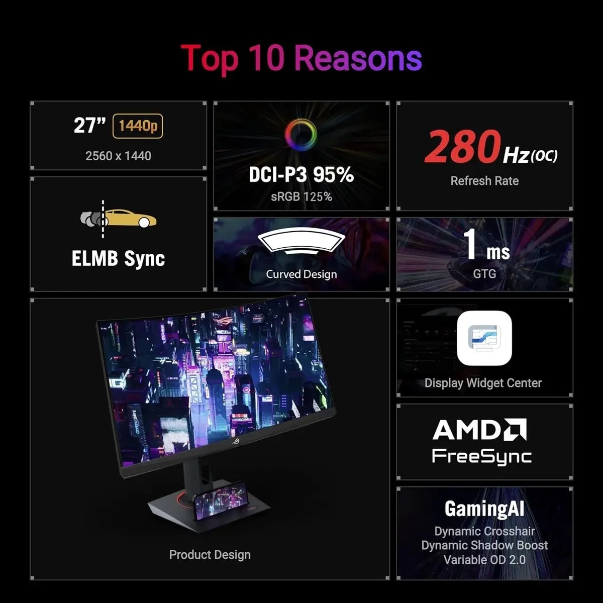 Монитор ASUS ROG Strix XG27WCMS 27 2