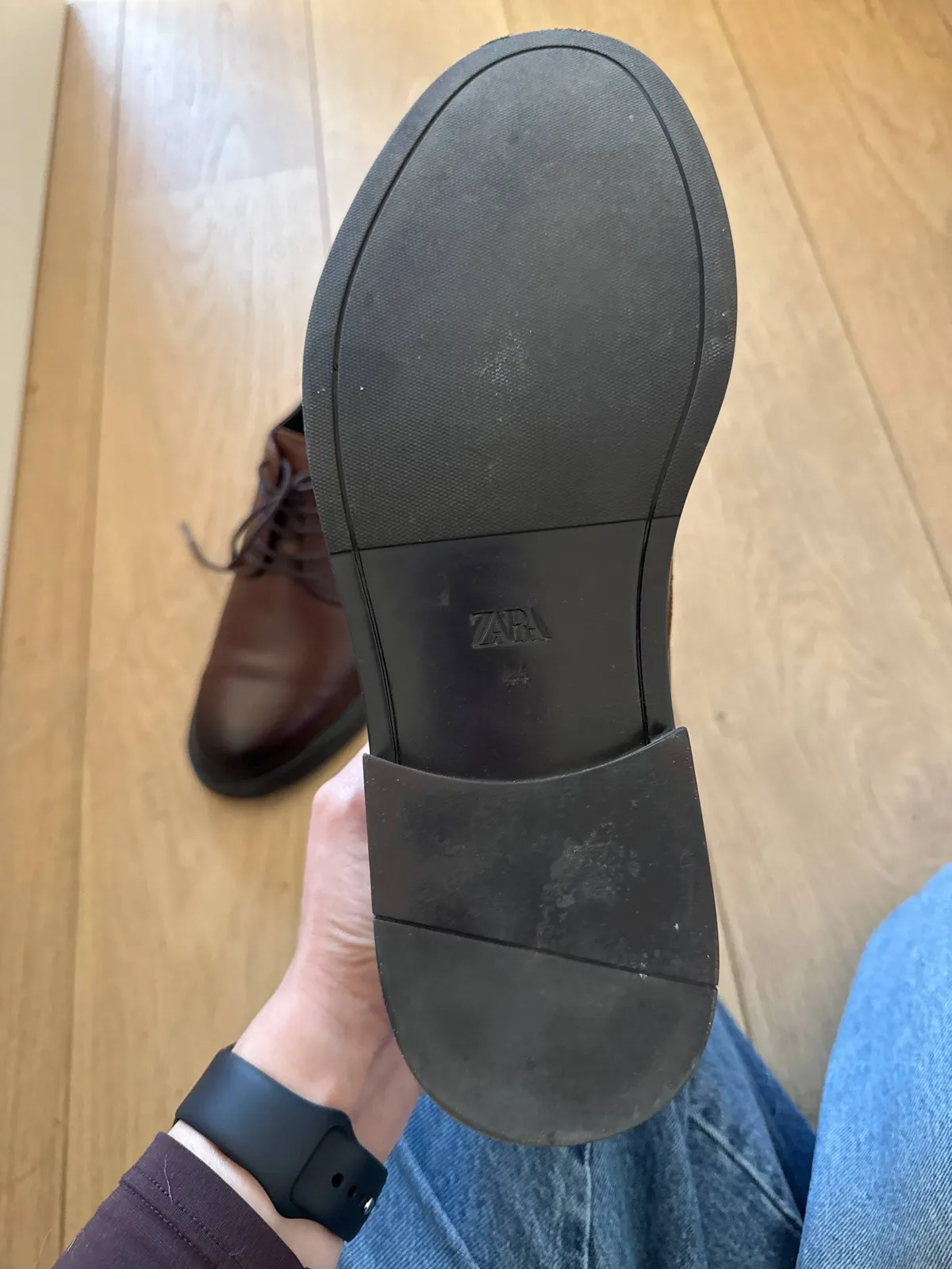 Мужские туфли Zara дерби коричневые 44 3