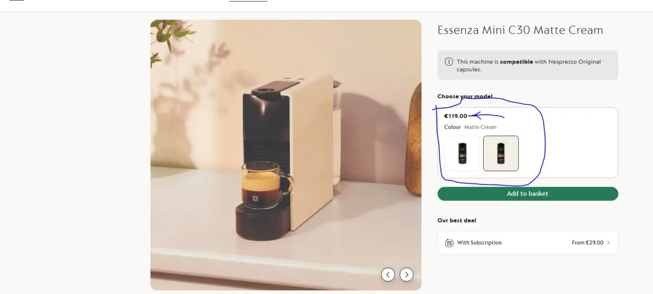 Кофемашина Nespresso Essenza Mini C30 4