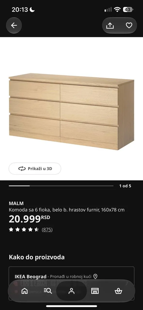 Комод IKEA MALM с доставкой по Белграду 2
