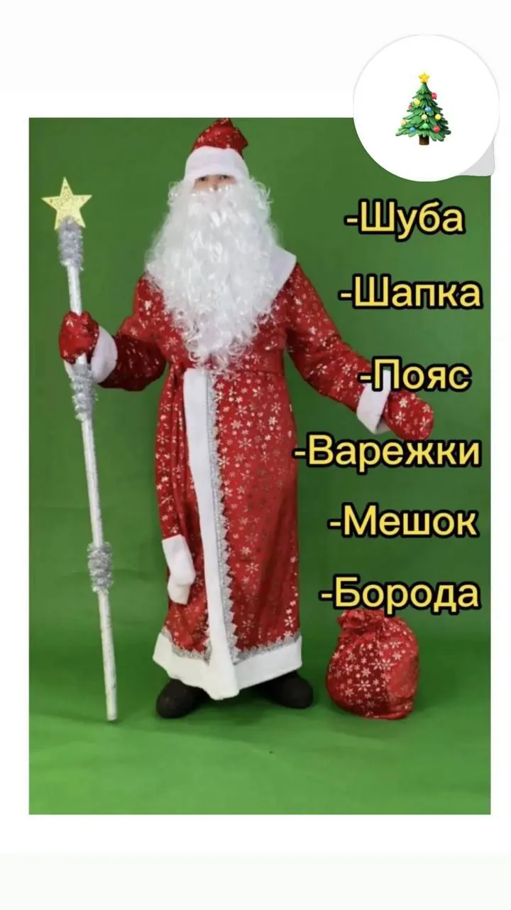 Костюм Деда Мороза с аксессуарами Баново Брдо 1