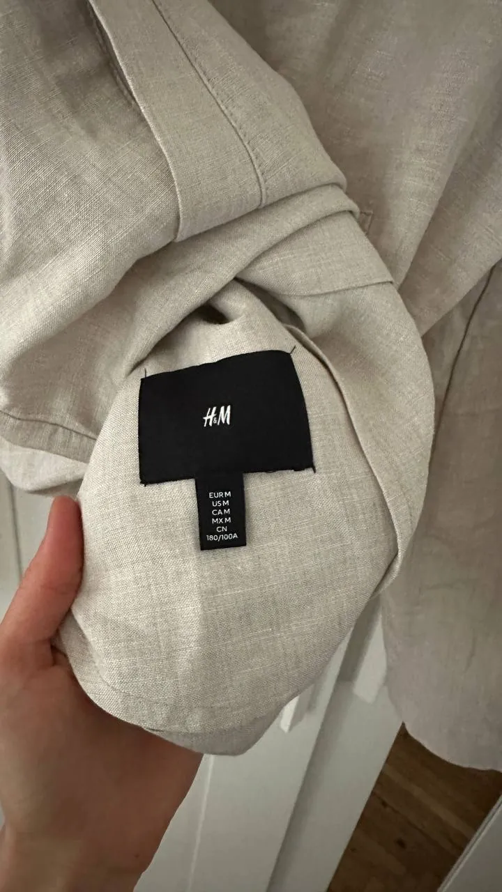Бомбер H&M лён вискоза новый размер M 2