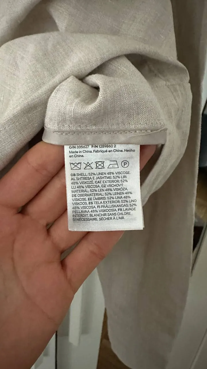 Бомбер H&M лён вискоза новый размер M 4