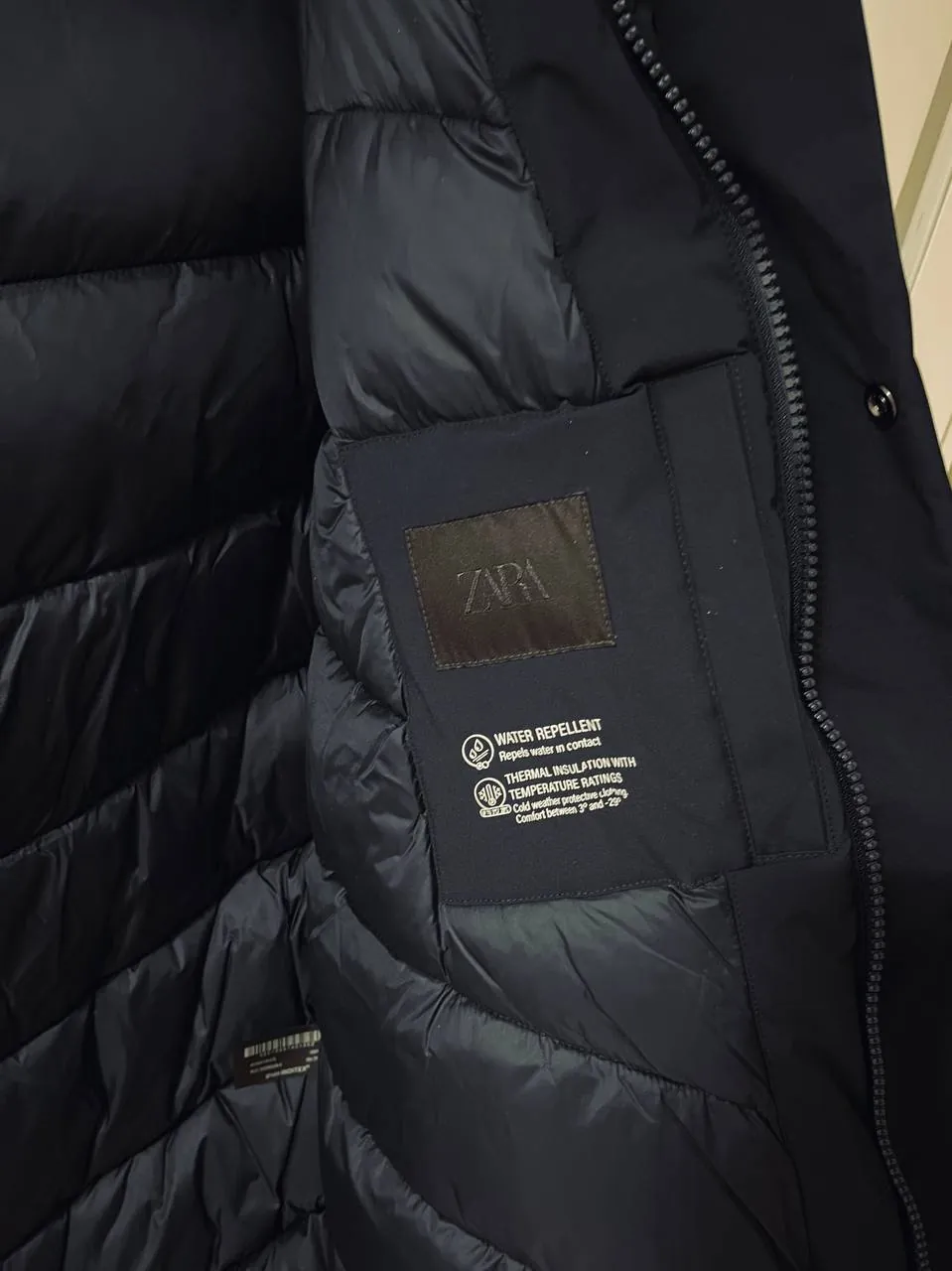 Пуховик-парка Zara тёмно-синий размер XL новый 4