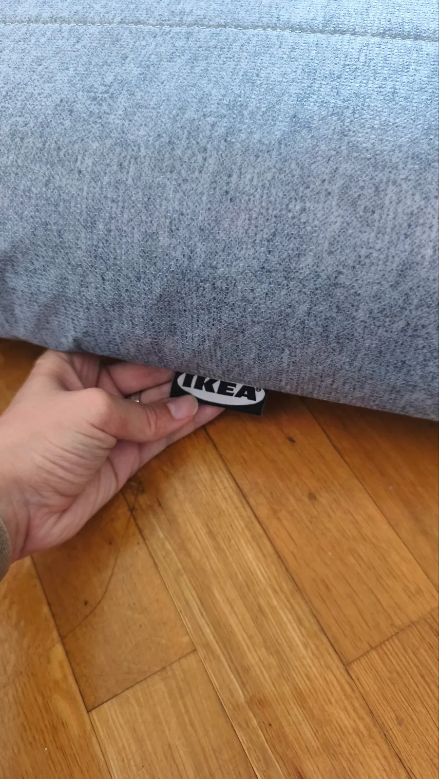 Матрас IKEA Agotnes пеновый жёсткий светло-голубой 3