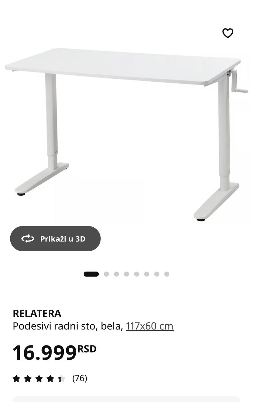 Стол IKEA Relatera с подъёмным механизмом Врачар 1