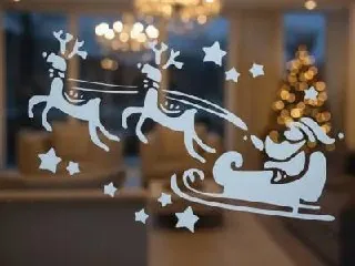 Трафареты для снежного спрея на окно 1