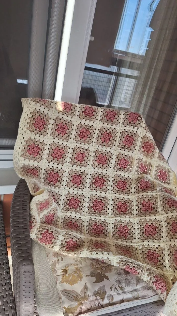 Вязаный плед мягкий 78×95 см Белград 2