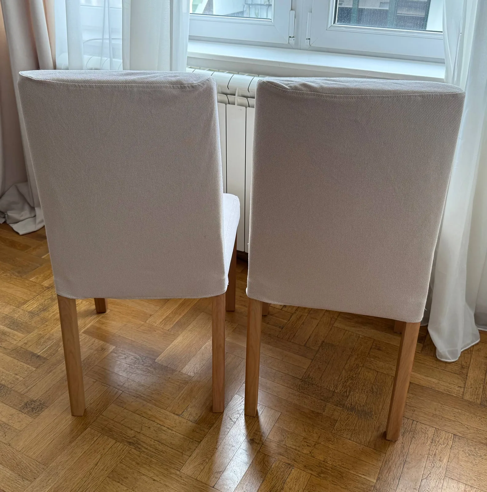 Два стула IKEA Bergmund с чехлами Белград 3