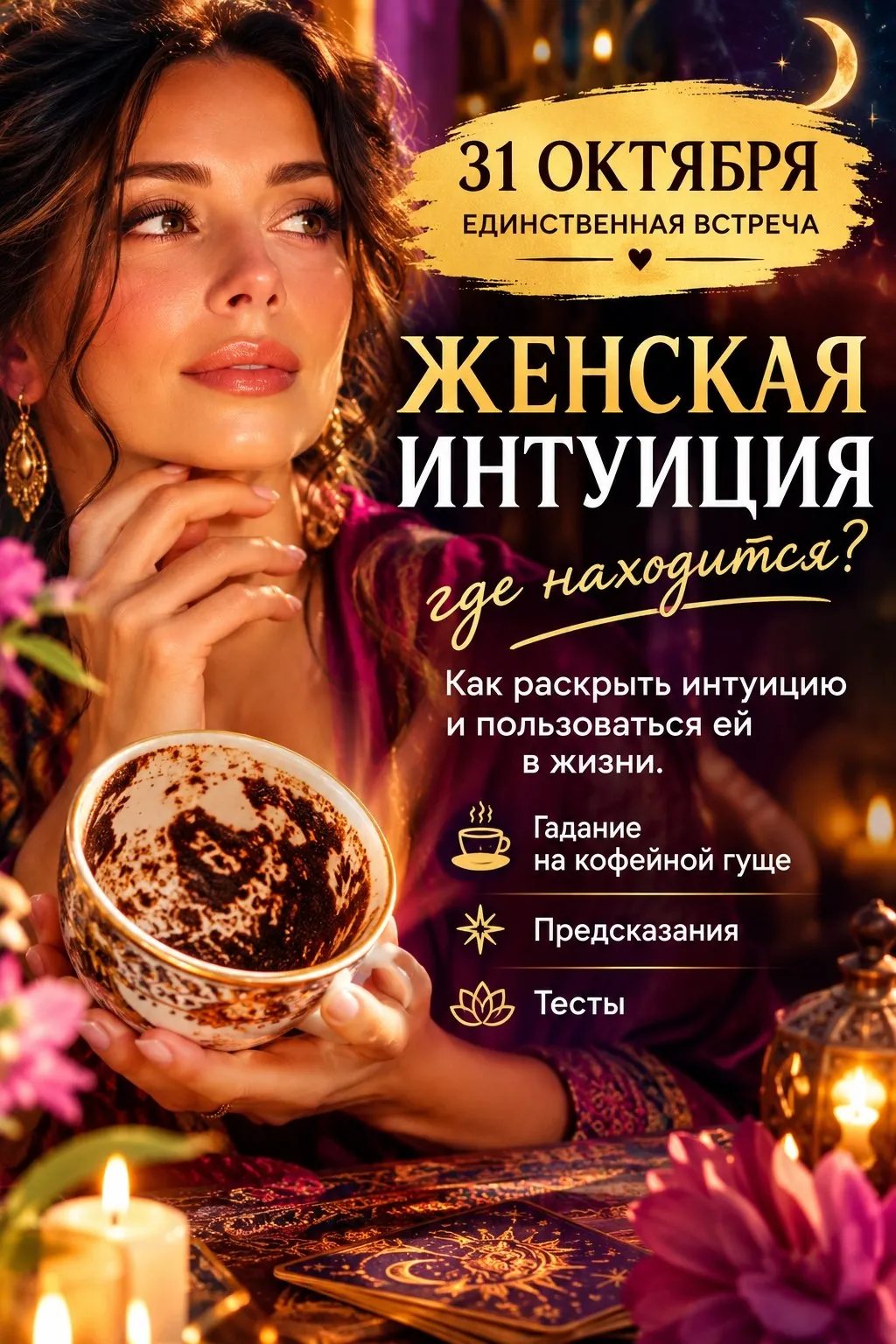 Встреча «Женская интуиция» с гаданием на кофе, Белград 1