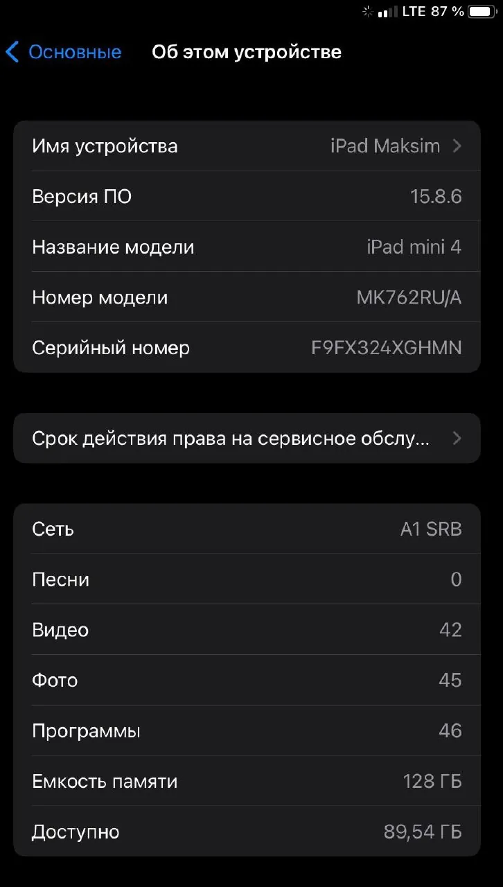 IPad mini 4 128 ГБ Wi-Fi Cellular Вождовац 8