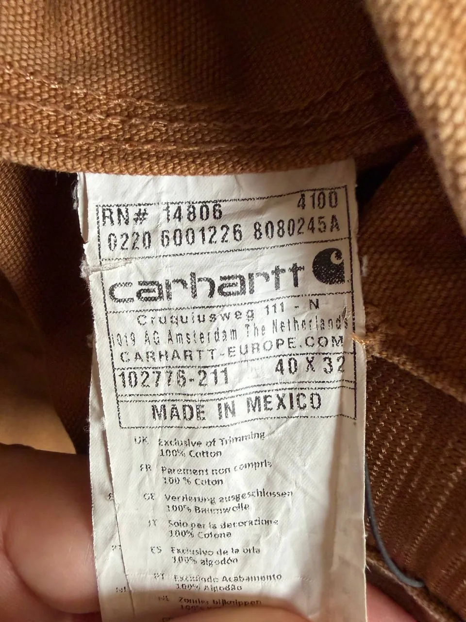 Полукомбинезон Carhartt Bib Overalls мужской размер 40x32 3