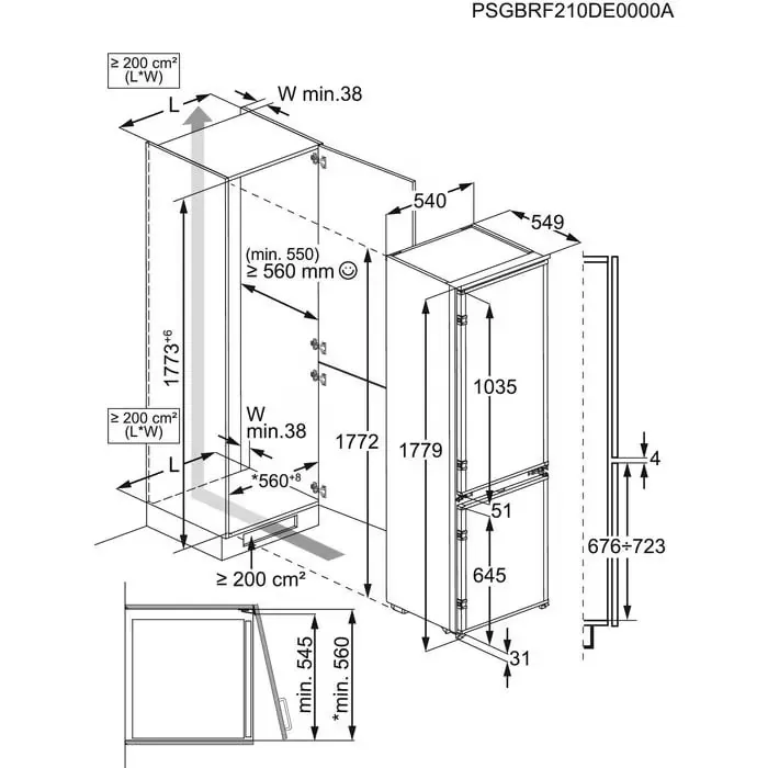 Встраиваемый холодильник Dieter Knoll DKBB2687SK новый 2