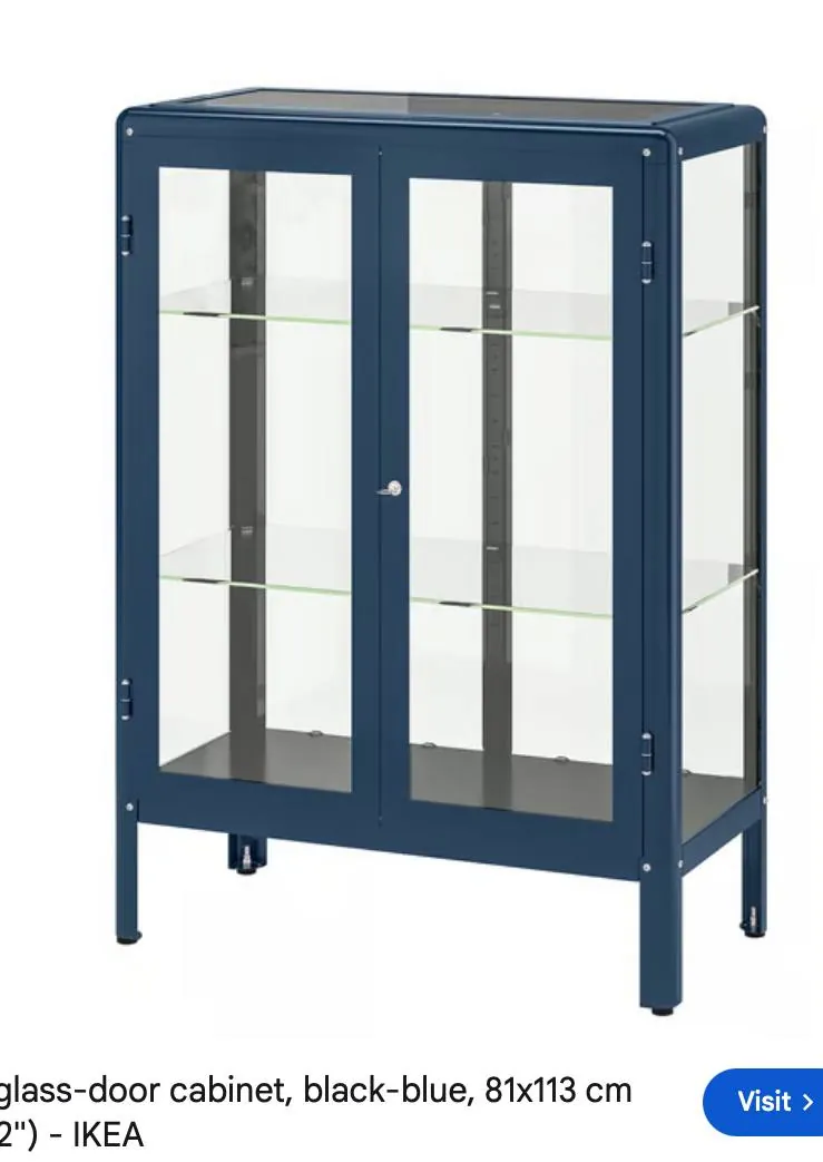 Шкаф-витрина IKEA стекло и металл 1