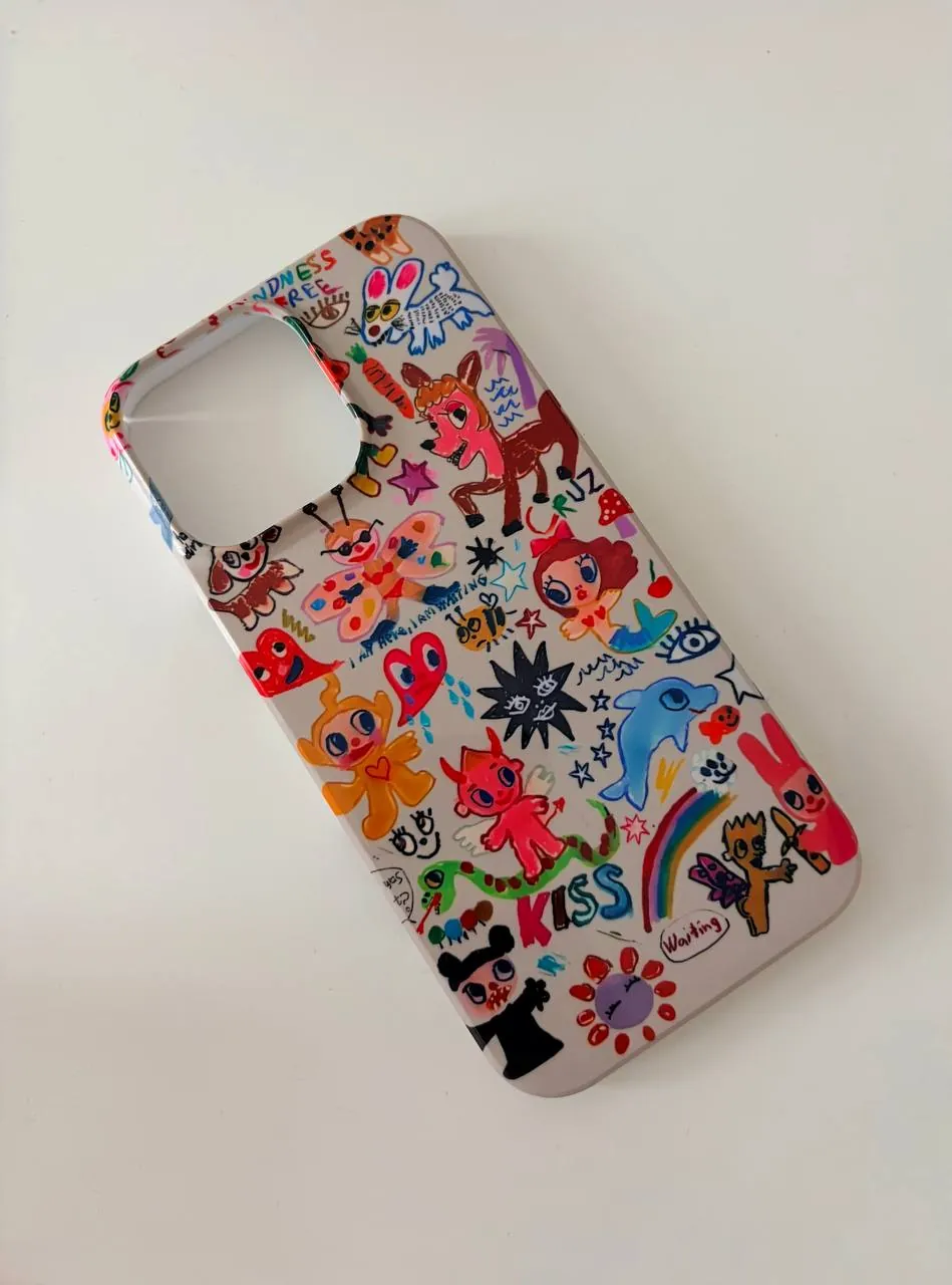 Чехол для iPhone 16 Pro Max пластиковый с принтом 1