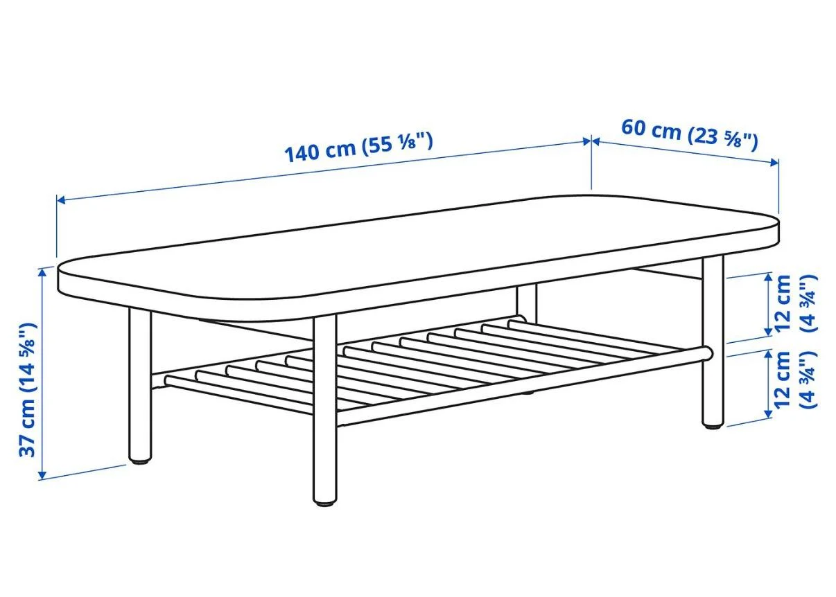 Кофейный стол IKEA LISTERBY 7