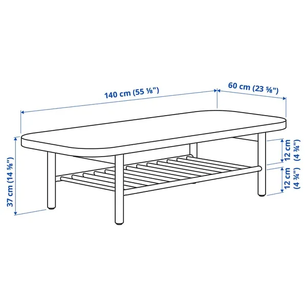 Столик журнальный IKEA LISTERBY 140x60 3