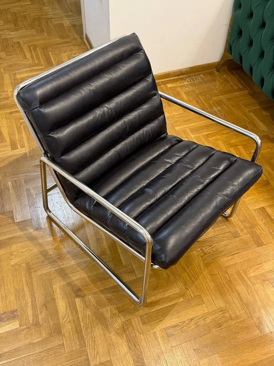 Кресло Zara Home кожа нержавеющая сталь 1