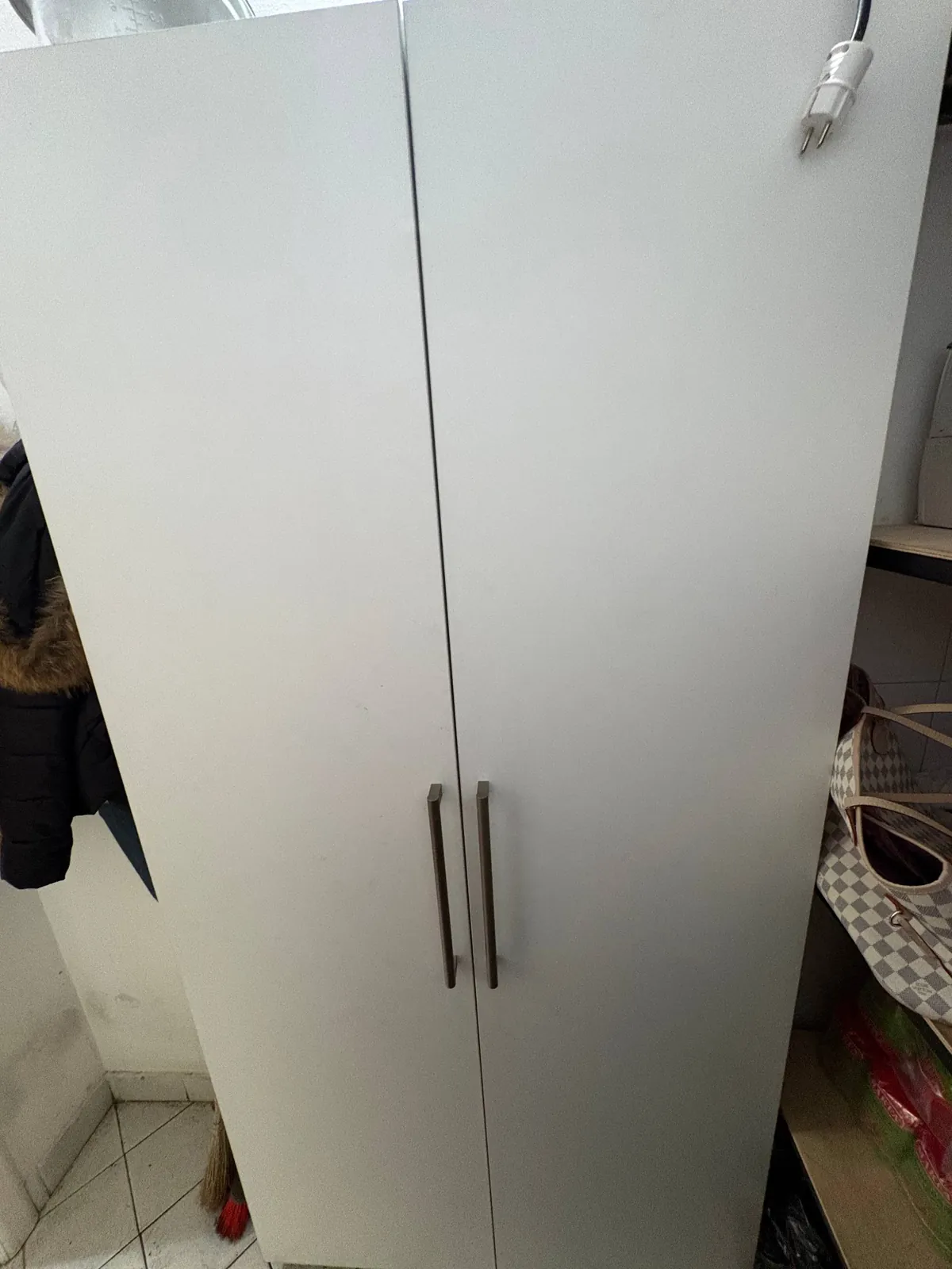 Белый шкаф ЛДСП 200×100×32 на заказ 1