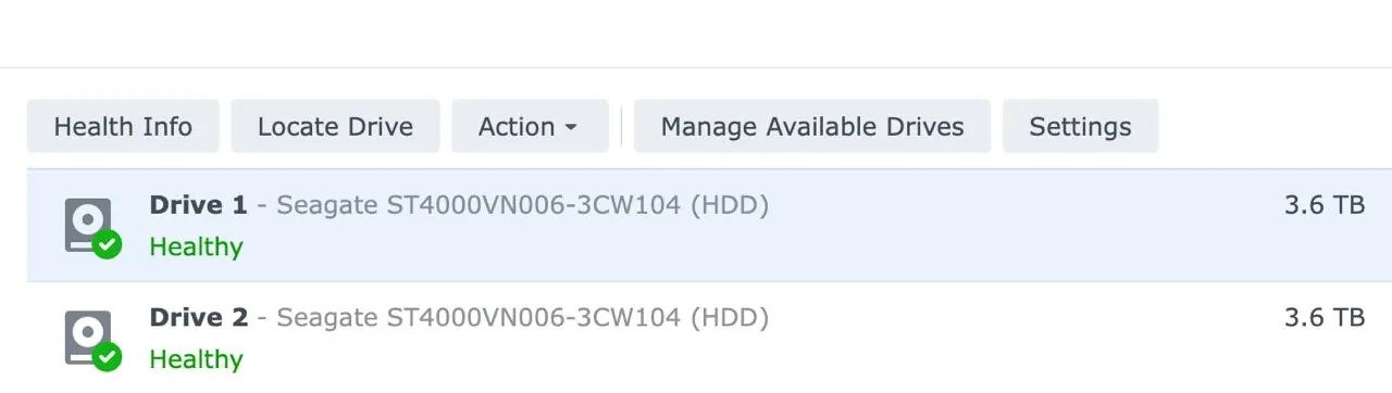 NAS Synology DS224+ с HDD 2x4TB 1