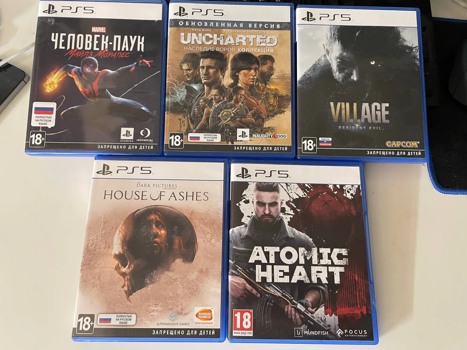 Игры для PS5 на дисках Spider-Man Uncharted RE8 1