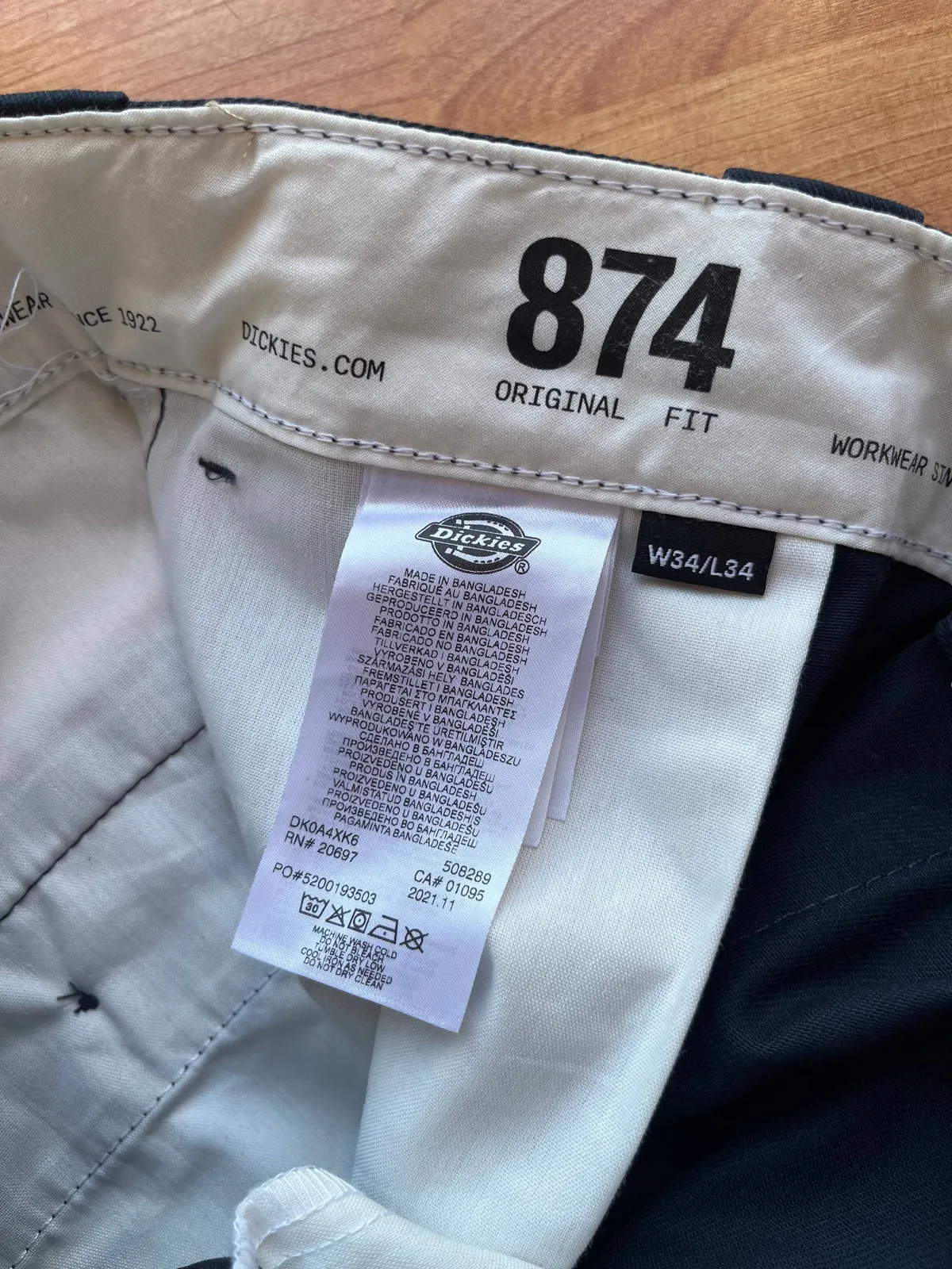 Брюки Dickies 874 мужские размер 34x34 3