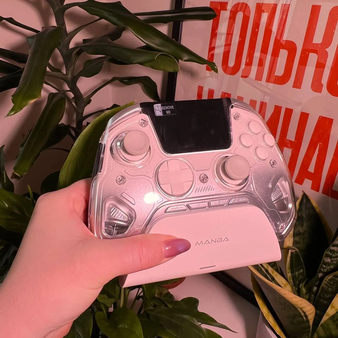Геймпад Manba One Wireless прозрачный белый 3