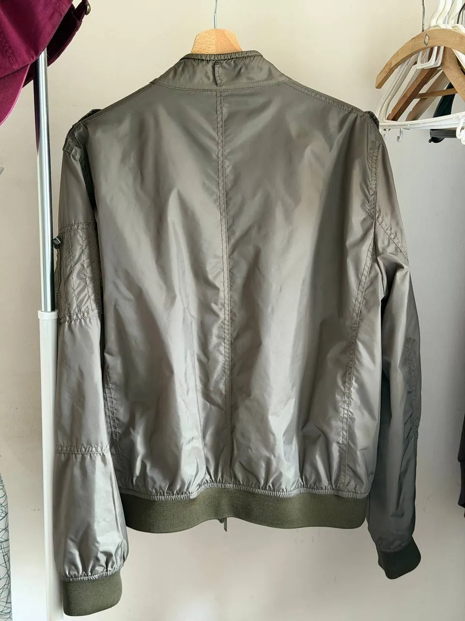 Бомбер Zara Man размер L серо-оливковый 2