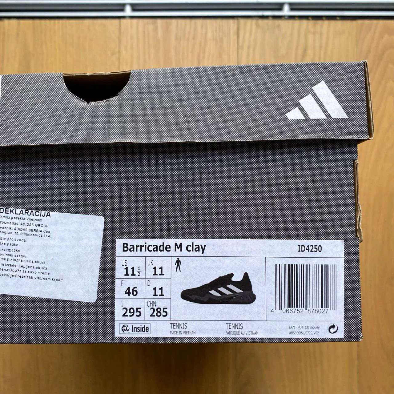 Adidas Barricade Clay теннисные кроссовки 46 10