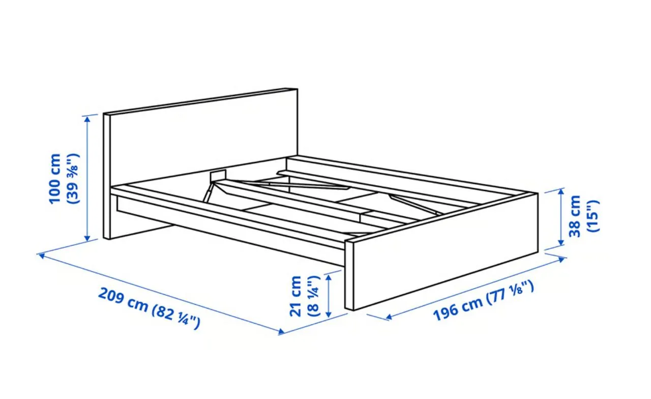 Кровать IKEA MALM 180x200 полный комплект 3