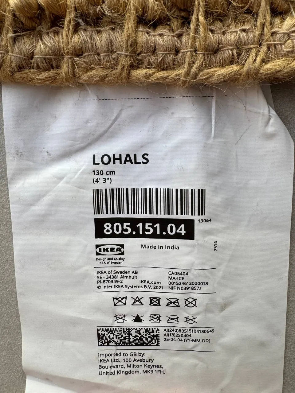 Ковёр IKEA LOHALS 130 см как новый Стари Град 5500 RSD 2
