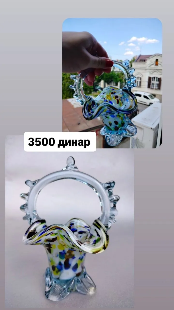 Винтажные вазы Murano Moser Lauscha коллекция 5