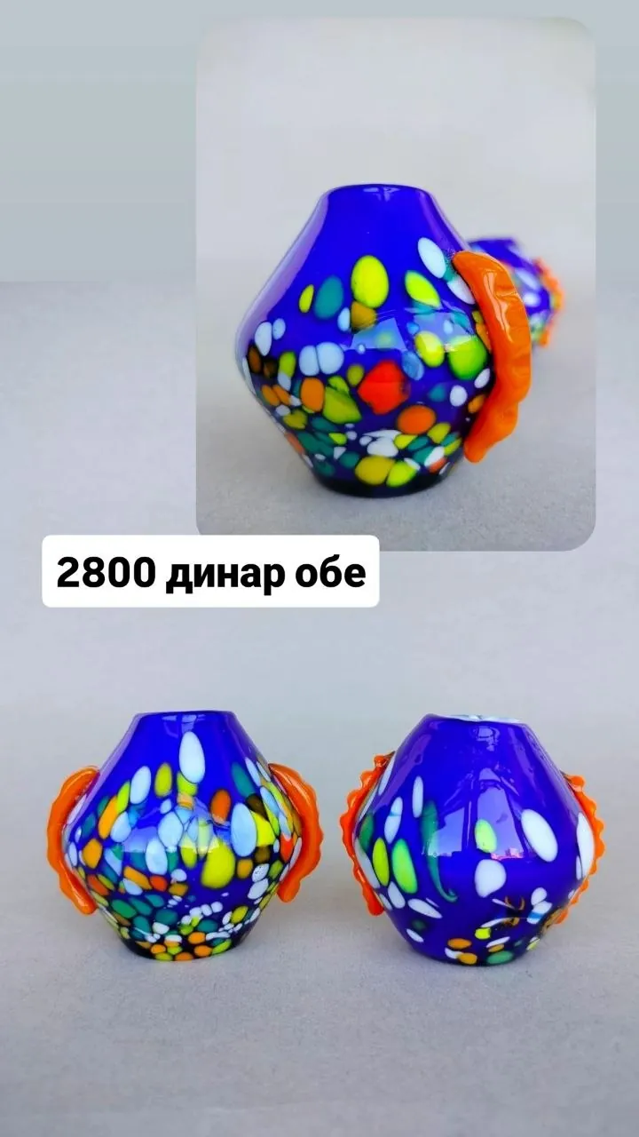 Винтажные вазы Murano Moser Lauscha коллекция 3