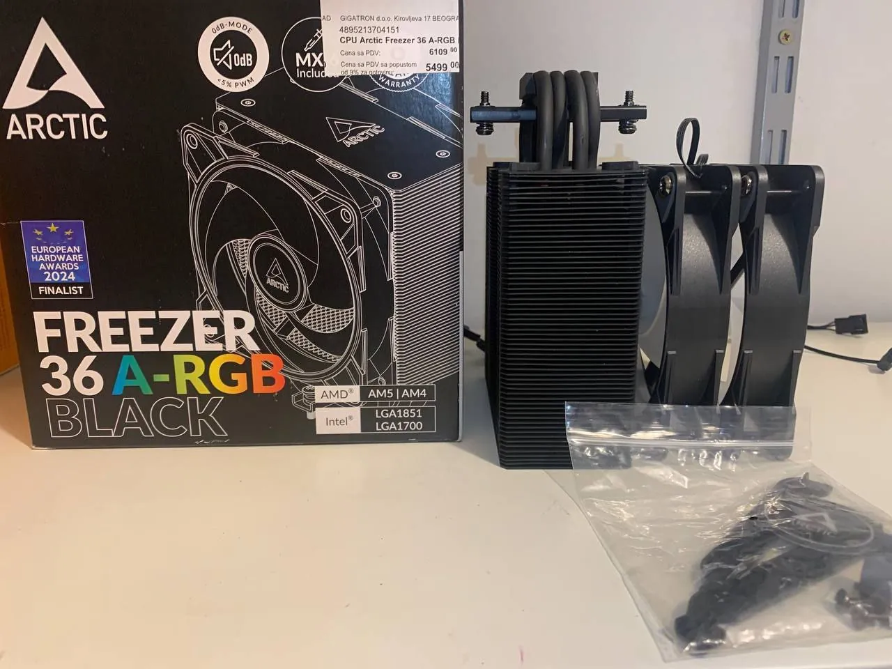 Кулер Arctic Freezer 36 A-RGB black Звездара 3500 RSD 1
