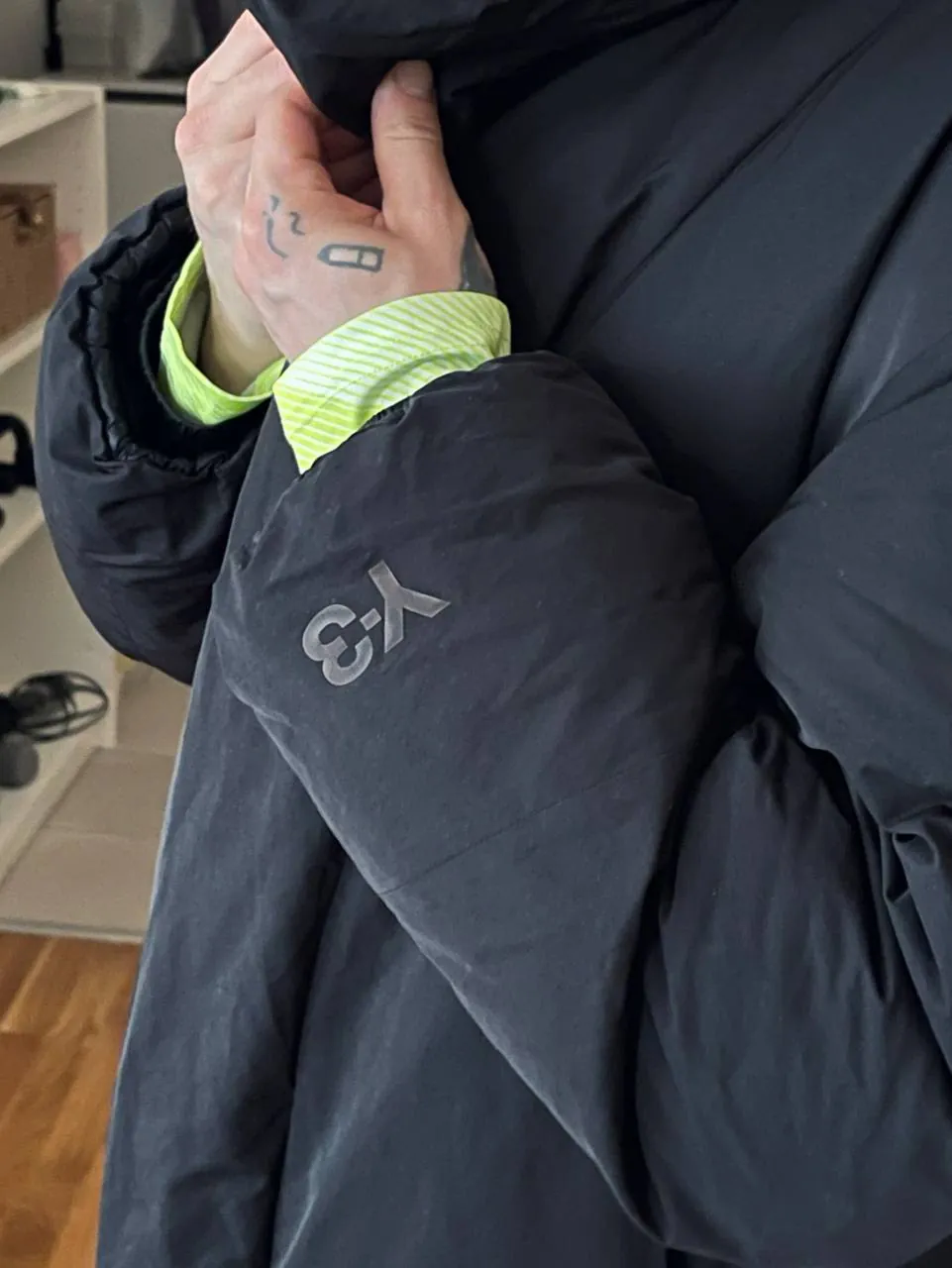 Пуховое пальто Y-3 Black Down CH2 4